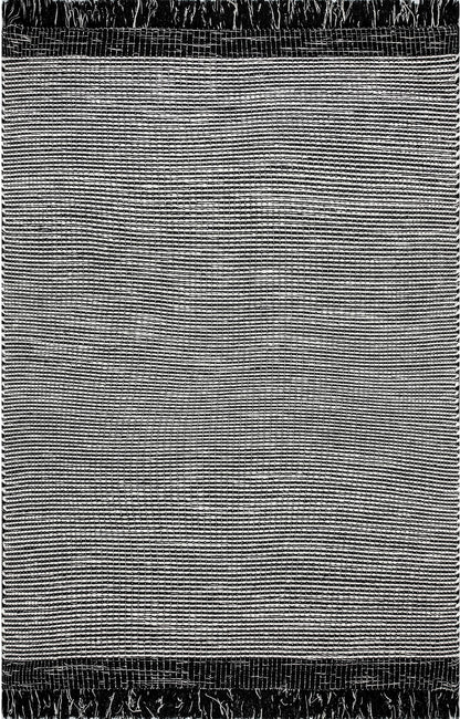 Nuloom Striped Pinto Nst2075A Black Area Rug
