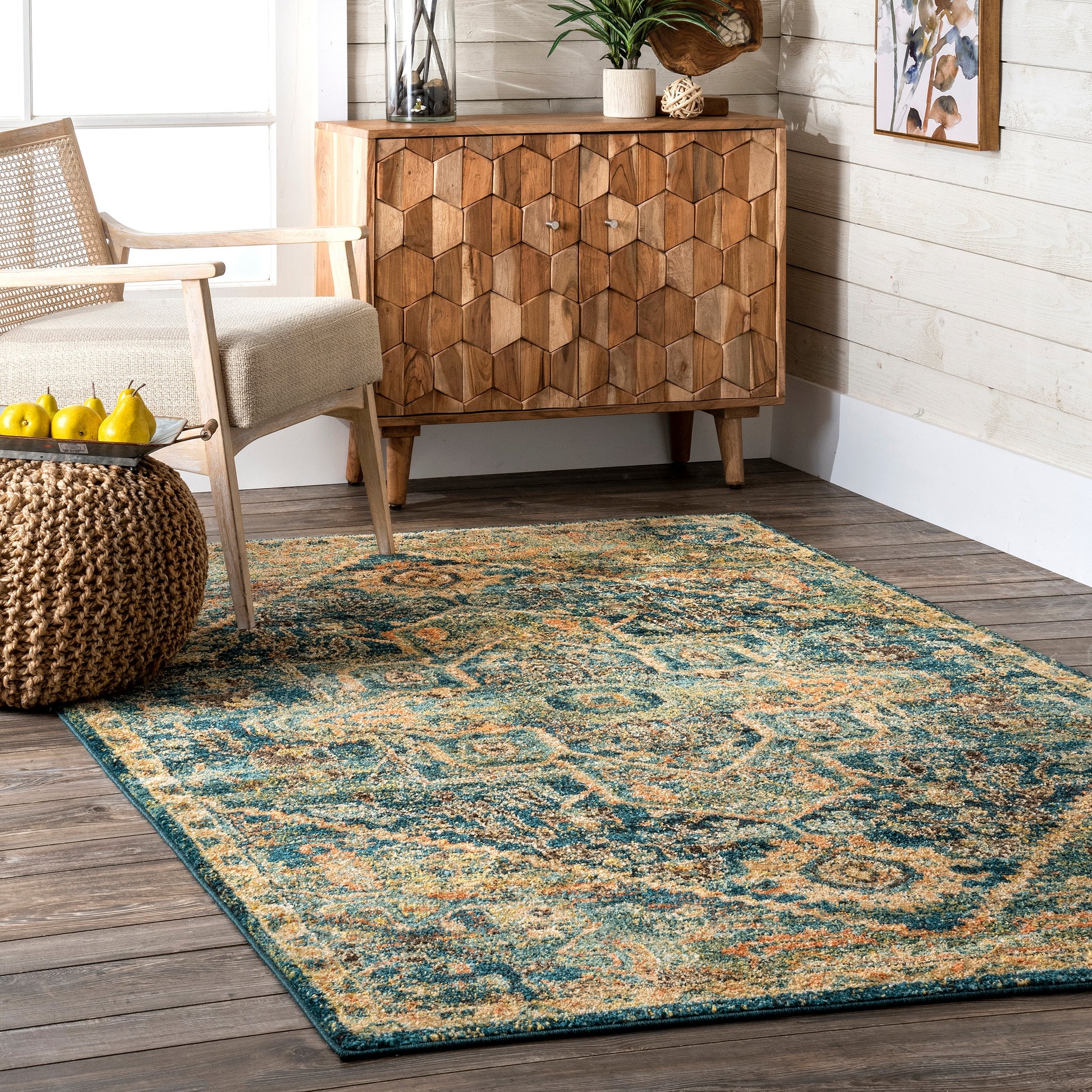 Nuloom Tabetha Tribal Nta3194B Olive Area Rug