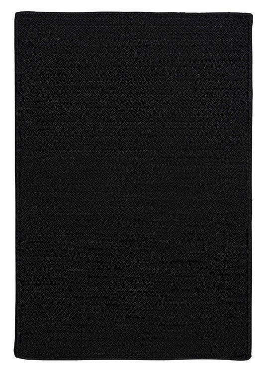 Colonial Mills Simply Home Solid H031 Black / Black Solid Color Area Rug