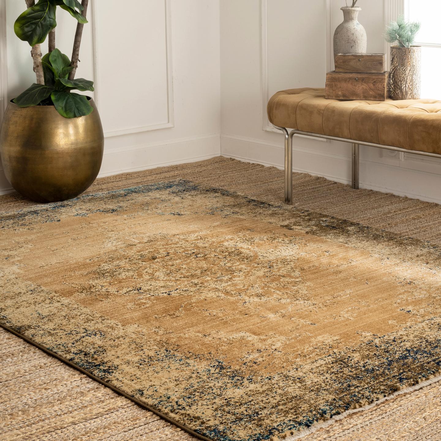 Nuloom Vintage Amoret Nvi1694B Brown Area Rug