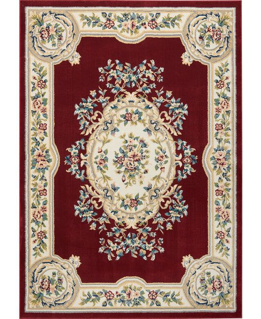 Nourison Aubusson Abs1 Red Area Rug