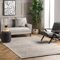 Nuloom Flora Nfl3595A Gray Area Rug