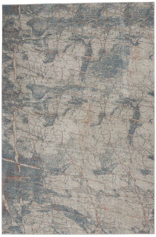 Nourison Rustic Textures Rus15 Light Grey/Blue Area Rug