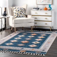 Nuloom Alia Tribal Nal2541A Blue Area Rug