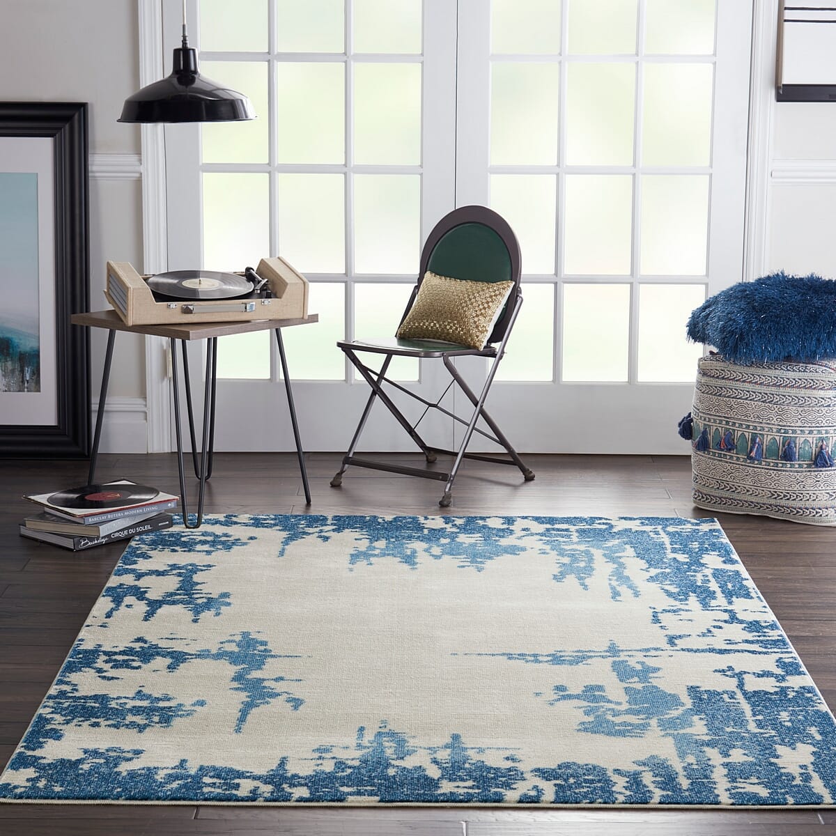 Nourison Etchings Etc04 Ivory / Blue Area Rug