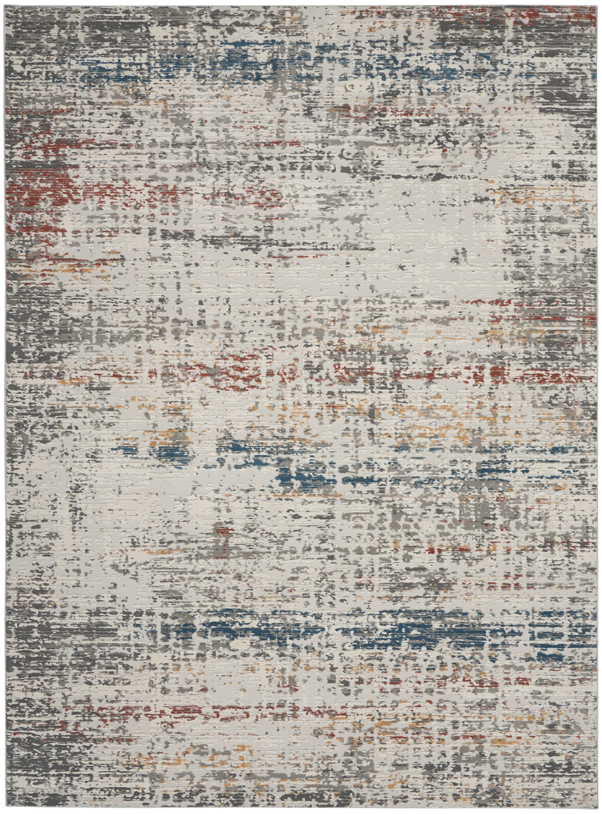 Nourison Rustic Textures Rus14 Light Grey Multi Area Rug