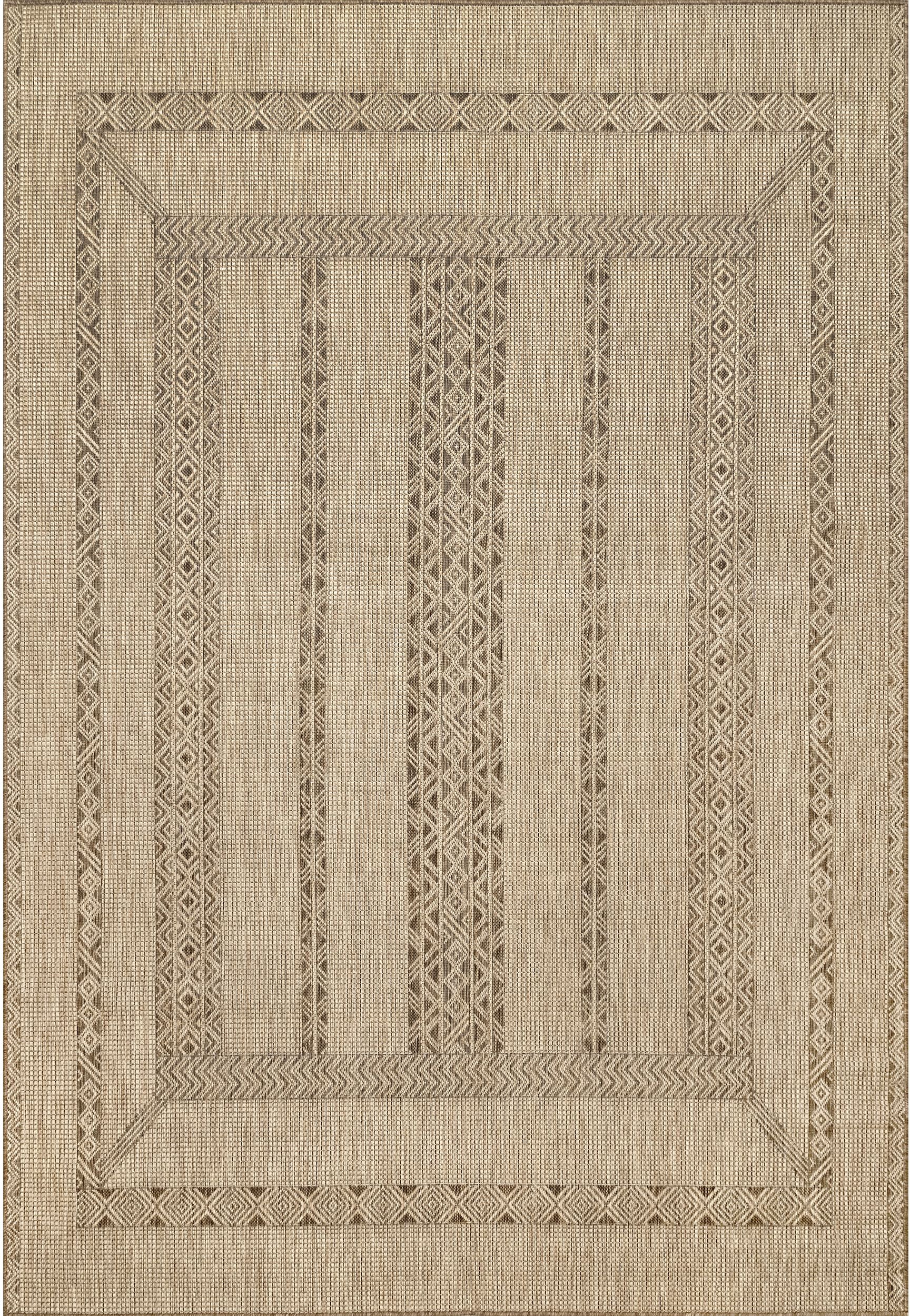 Nuloom Marcie Bohemian Borderd Nma1819A Beige Area Rug