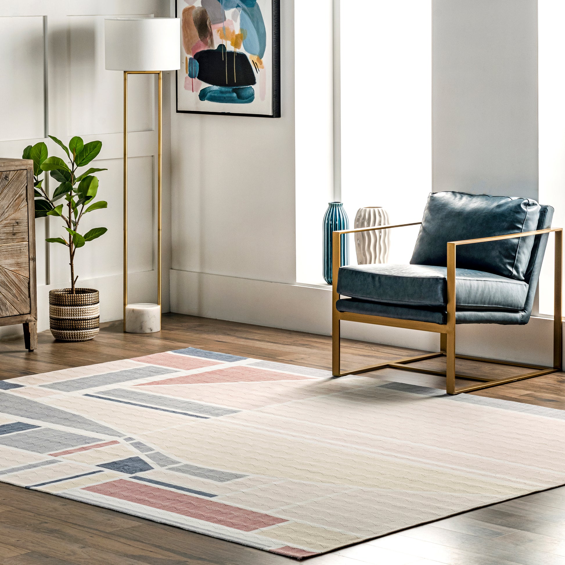 AreaRugs.com Wavaj Nwa1036A Beige Area Rug