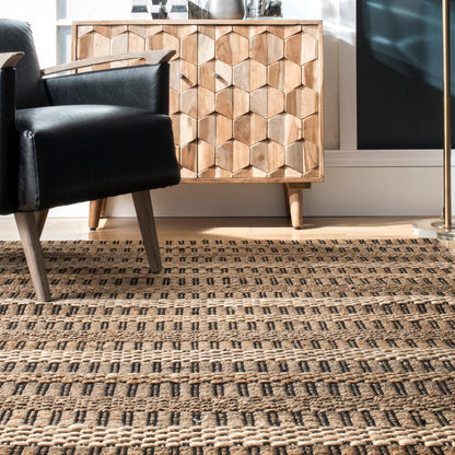 Nuloom Coraline Basketweave Nco1417A Natural Area Rug