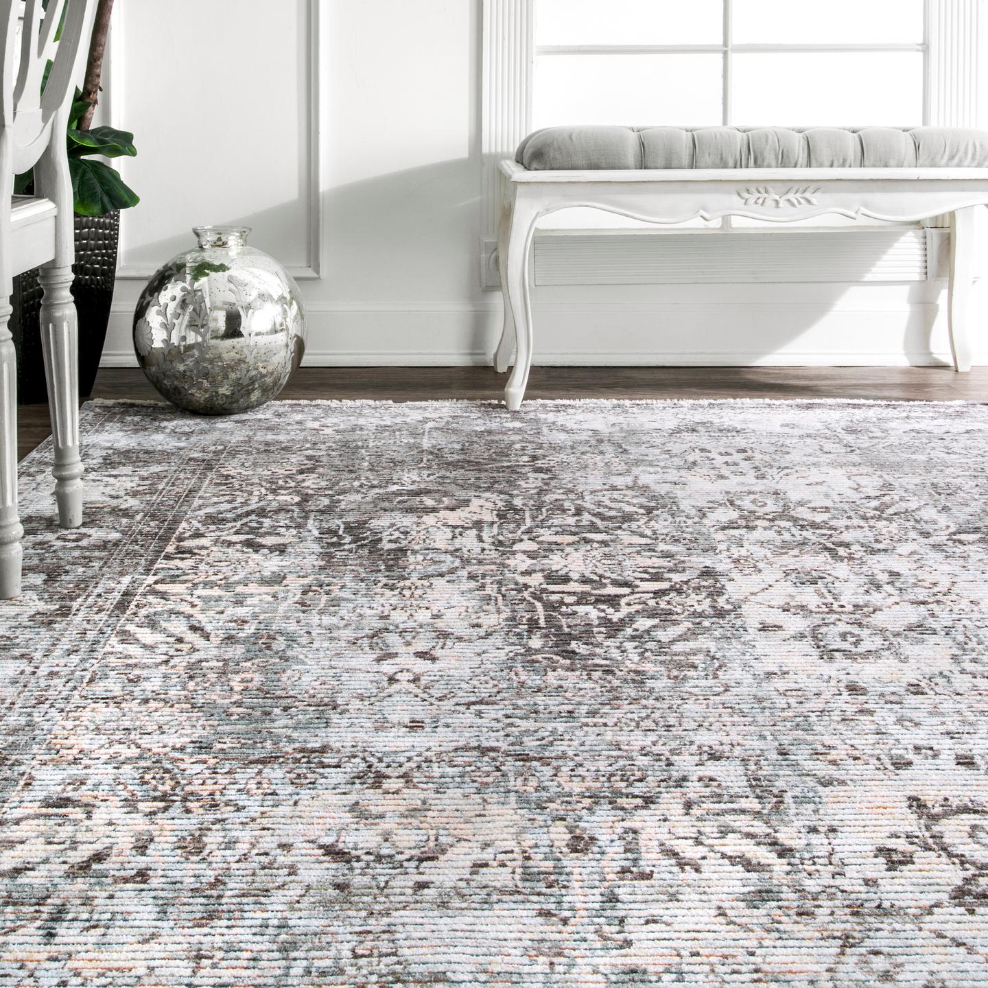 Nuloom Faded Patricia Nfa3378A Gray Area Rug