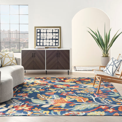 Nourison Allur Alr09 Navy Multicolor Area Rug