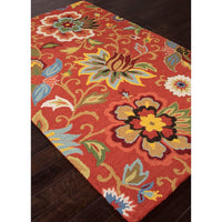 Jaipur Hacienda Zamora Hac11 Velvet Red / Velvet Red Floral / Country Area Rug