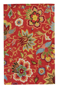 Jaipur Hacienda Zamora Hac11 Velvet Red / Velvet Red Floral / Country Area Rug