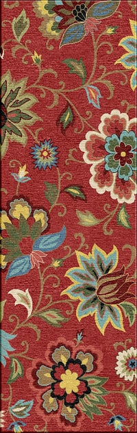 Jaipur Hacienda Zamora Hac11 Velvet Red / Velvet Red Floral / Country Area Rug