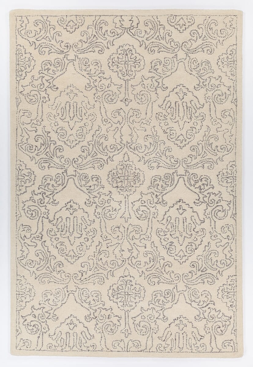 Chandra Hailee Hai-49601 Ivory / Grey Damask Area Rug