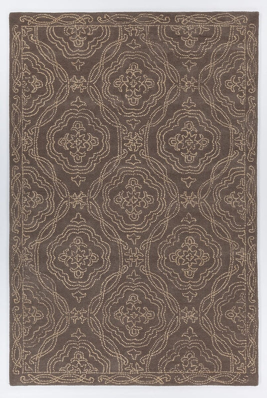 Chandra Hailee Hai-49602 Grey / Gold Damask Area Rug