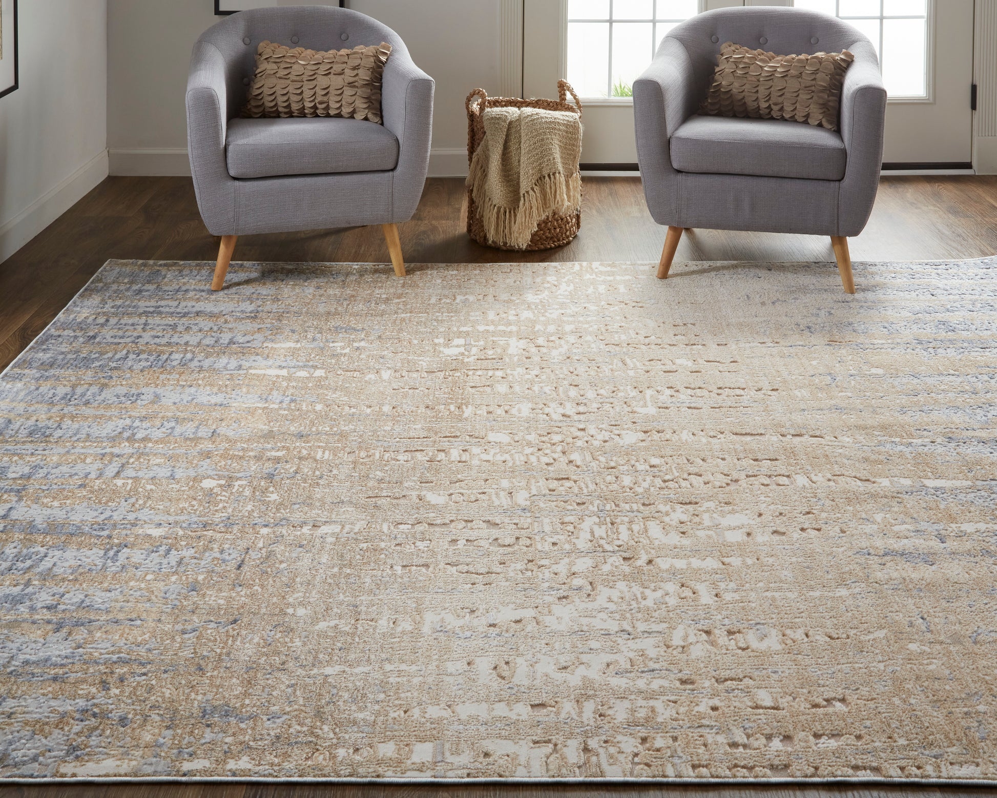 Feizy Laina 39G9F Blue/Beige Area Rug