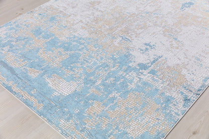 Amer Hamilton Ham-6 Gold Blue Organic / Abstract Area Rug