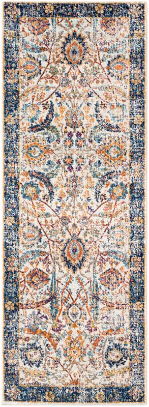 Surya Harput Hap-1014 Dark Blue, Burnt Orange, Saffron Rugs.