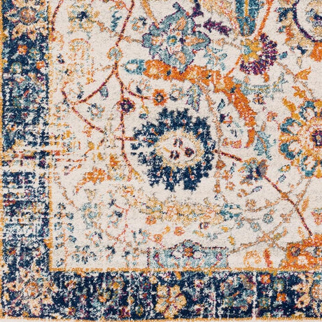 Surya Harput Hap-1014 Dark Blue, Burnt Orange, Saffron Rugs.