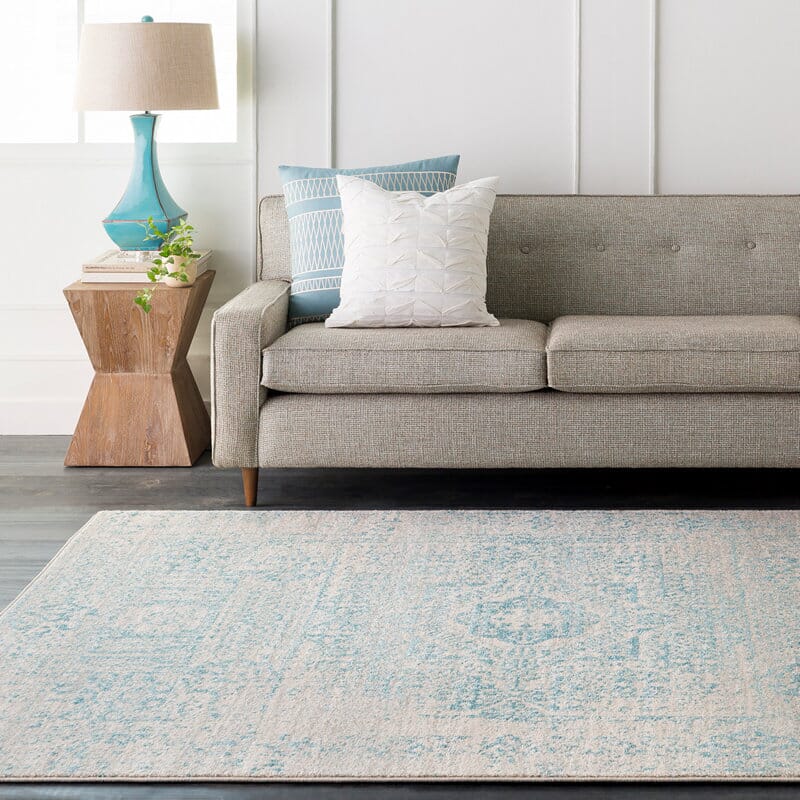 Surya Harput Hap-1026 Teal, Light Gray, Beige Vintage / Distressed Area Rug