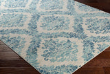 Surya Harput Hap-1055 Dark Blue, White, Light Gray, Teal Rugs.