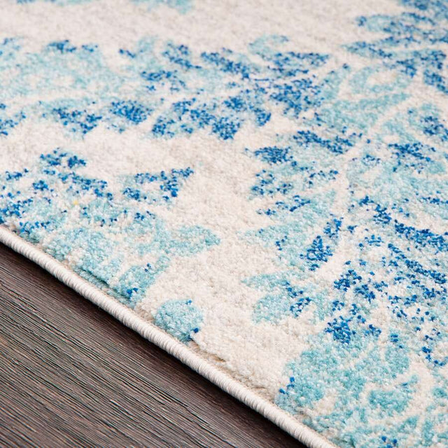 Surya Harput Hap-1055 Dark Blue, White, Light Gray, Teal Rugs.