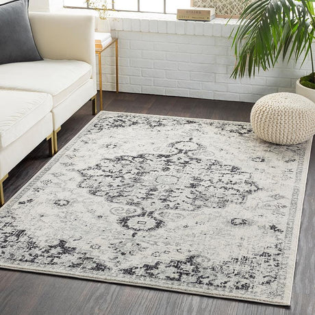 Surya Harput Hap-1061 Beige, Light Gray, Charcoal, Black Rugs.