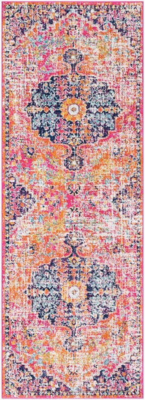 Surya Harput Hap-1062 White, Saffron, Teal, Burnt Orange Rugs.