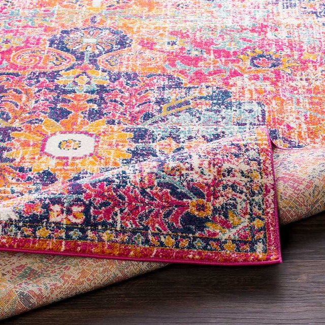 Surya Harput Hap-1062 White, Saffron, Teal, Burnt Orange Rugs.