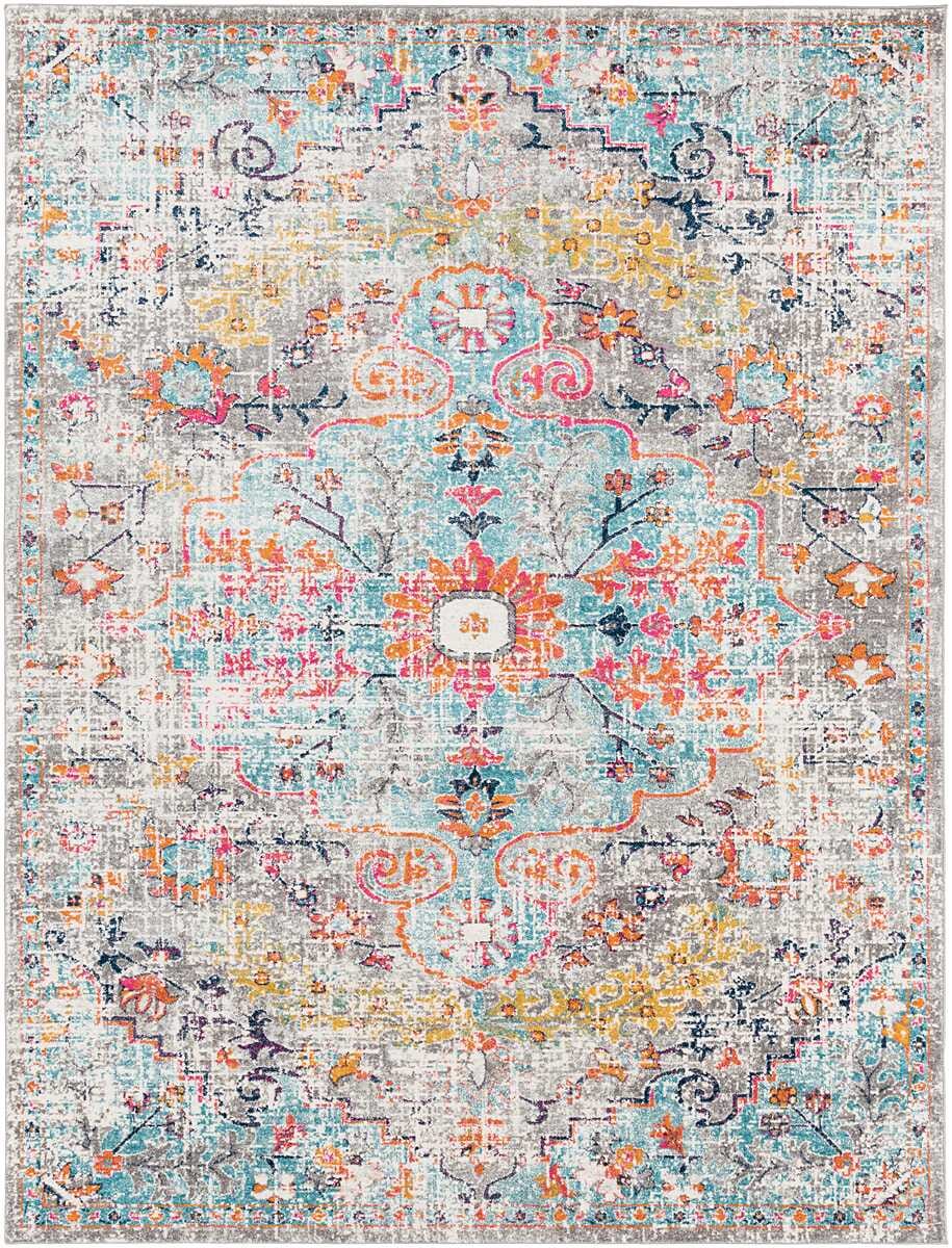 Surya Harput Hap-1063 Beige, Saffron, Light Gray, Teal Vintage / Distressed Area Rug