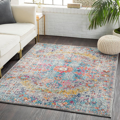 Surya Harput Hap-1063 Beige, Saffron, Light Gray, Teal Vintage / Distressed Area Rug