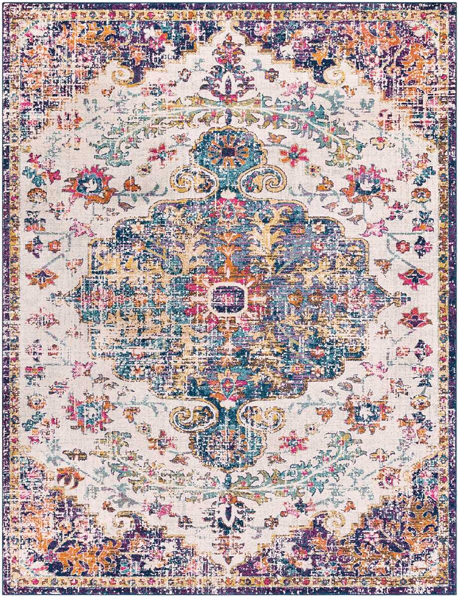 Surya Harput Hap-1064 Beige, Saffron, Light Gray, Teal Vintage / Distressed Area Rug