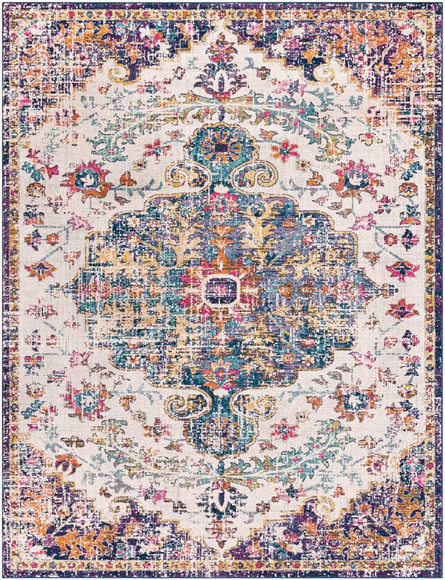 Surya Harput Hap-1064 Beige, Saffron, Light Gray, Teal Rugs.