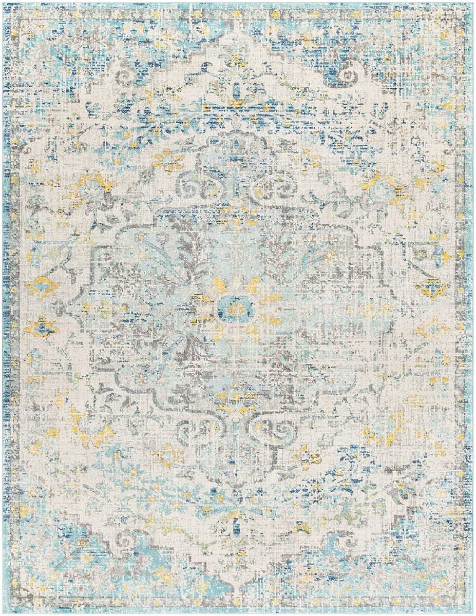 Surya Harput Hap-1065 Beige, Saffron, Light Gray, Teal Vintage / Distressed Area Rug