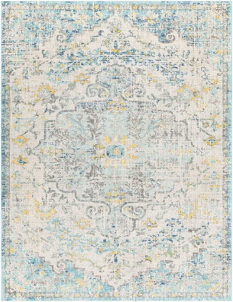 Surya Harput Hap-1065 Beige, Saffron, Light Gray, Teal Rugs.