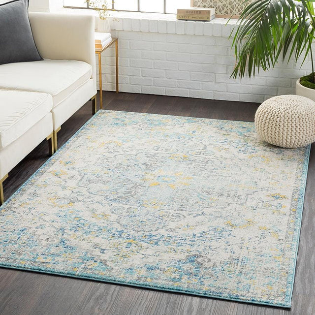 Surya Harput Hap-1065 Beige, Saffron, Light Gray, Teal Rugs.