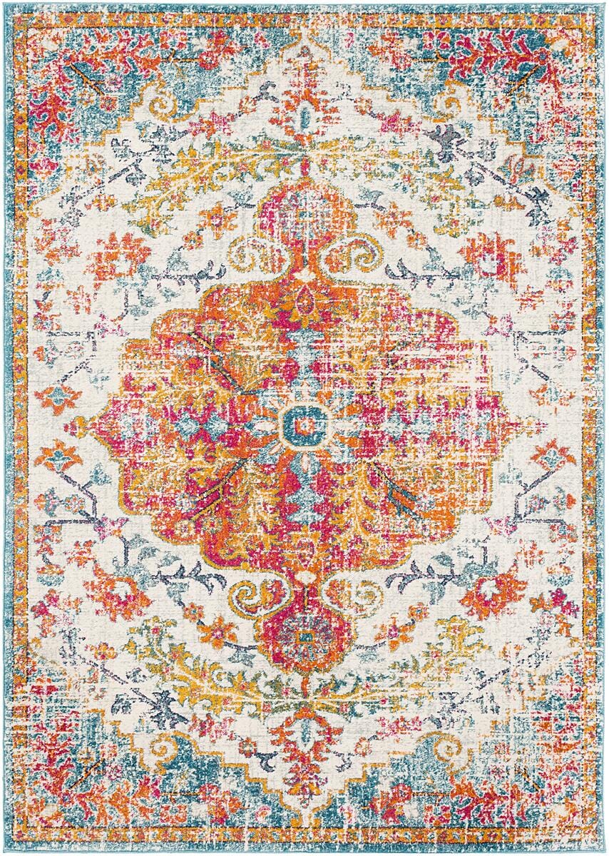 Surya Harput Hap-1067 Beige, Saffron, Light Gray, Teal Vintage / Distressed Area Rug