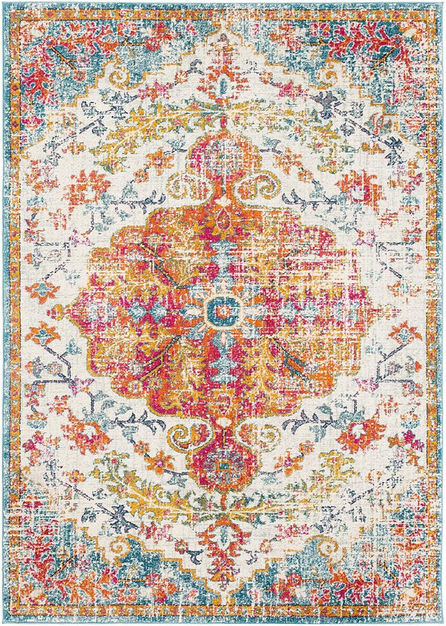 Surya Harput Hap-1067 Beige, Saffron, Light Gray, Teal Rugs.