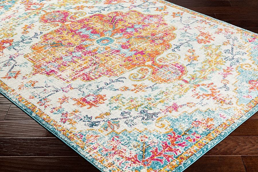 Surya Harput Hap-1067 Beige, Saffron, Light Gray, Teal Rugs.