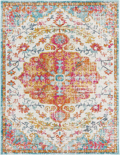 Surya Harput Hap-1067 Beige, Saffron, Light Gray, Teal Vintage / Distressed Area Rug