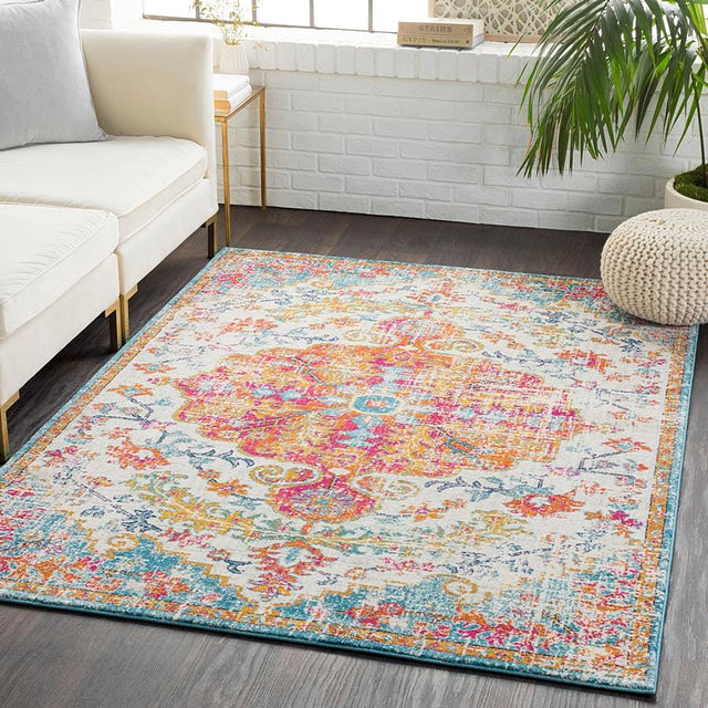 Surya Harput Hap-1067 Beige, Saffron, Light Gray, Teal Rugs.