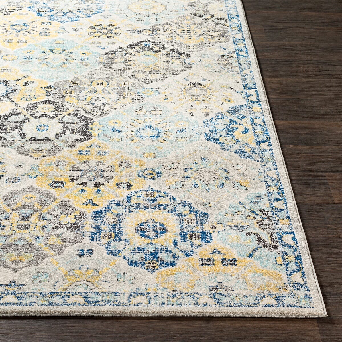 Surya Harput Hap-1072 Dark Blue, Saffron, Teal, Beige Area Rug