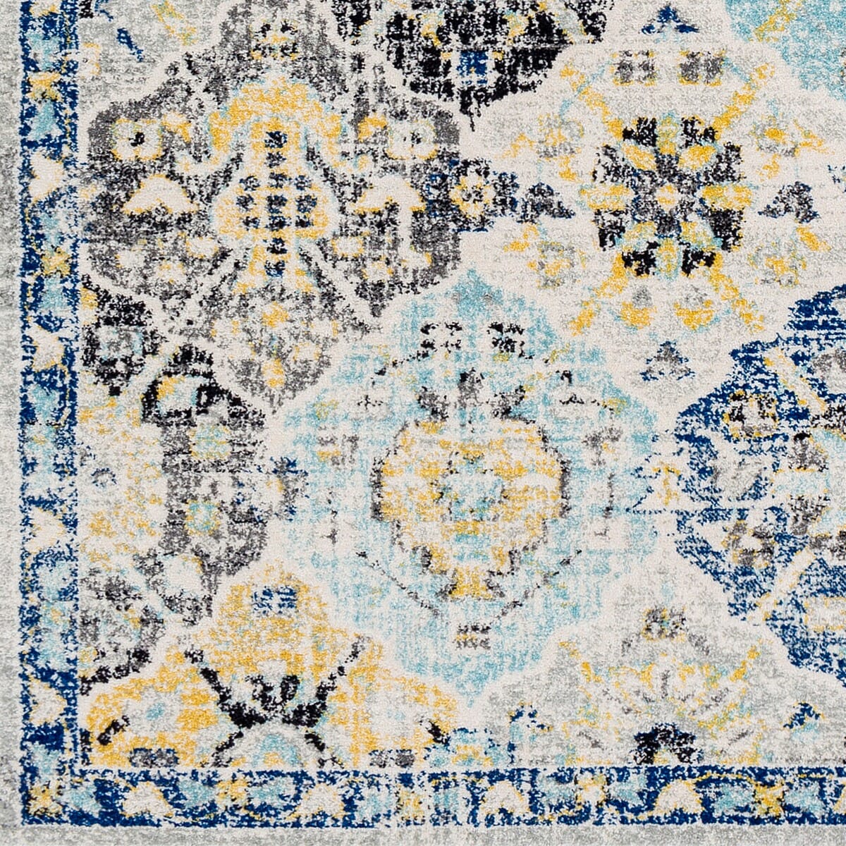 Surya Harput Hap-1072 Dark Blue, Saffron, Teal, Beige Area Rug