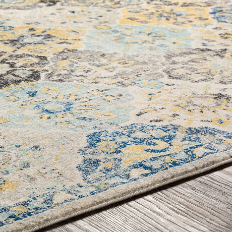 Surya Harput Hap-1072 Dark Blue, Saffron, Teal, Beige Rugs.