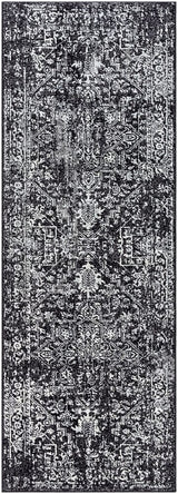 Surya Harput Hap-1087 Black, Charcoal, Light Gray, White Rugs.