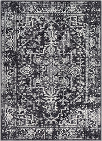 Surya Harput Hap-1087 Black, Charcoal, Light Gray, White Vintage / Distressed Area Rug