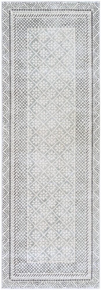 Surya Harput Hap-1088 Charcoal, Light Gray, White Bordered Area Rug