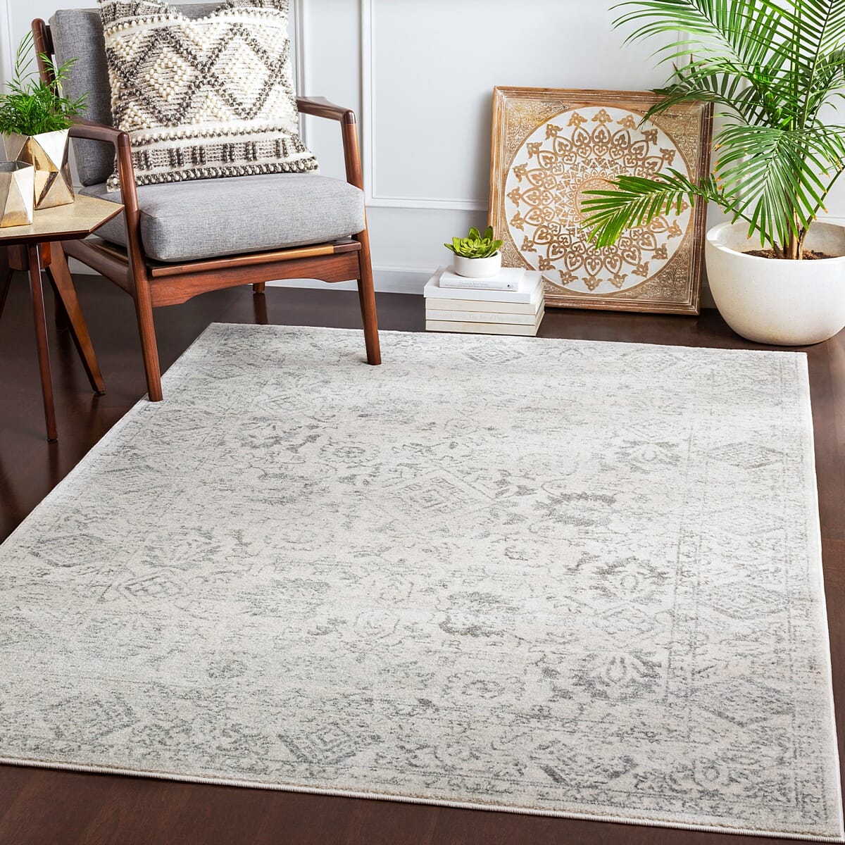 Surya Harput Hap-1091 Charcoal, Light Gray, White Vintage / Distressed Area Rug