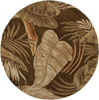 KAS Havana 2615 rainforest Mocha Tropical Area Rug